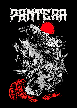 Pantera Raven Skull Artwork