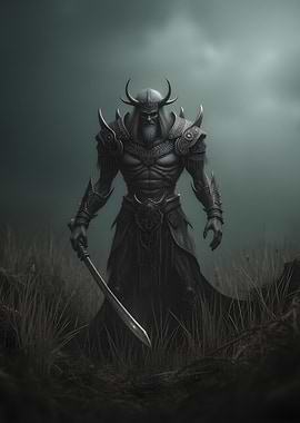 Dark Warrior with Sword