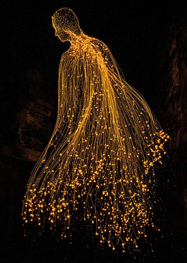 Ethereal Figure in Starlight