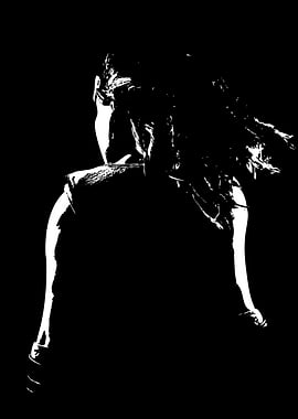 Monochrome Figure in Shadow