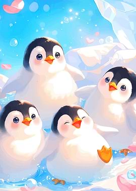 Cute Penguin Watercolor