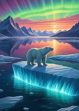 Polar Bear Iceberg Landscape