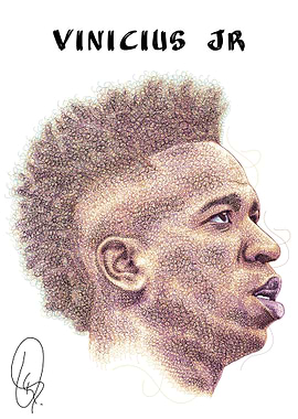 Vinicius Jr. Scribble Art