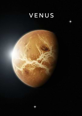 Planet Venus in Space