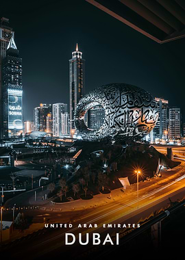 Dubai Skyline at Night