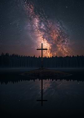 Cross Beneath the Milky Way