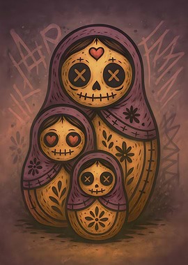 Day of the Dead Matryoshka Dolls