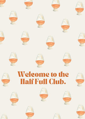 The Half Full Mindset - Optimistic Watercolour Pattern