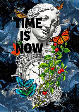 Time Is Now Collage Art