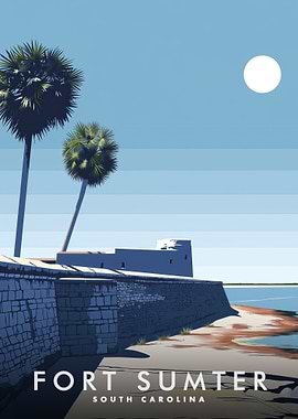Fort Sumter, South Carolina Travel Poster