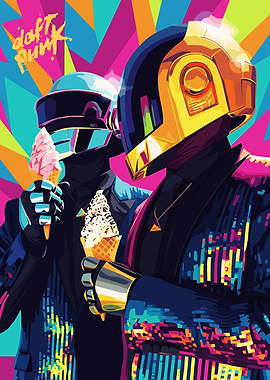 Daft Punk Wpap Pop Art