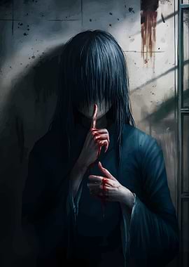 Bloody Shush: Dark Haired Figure