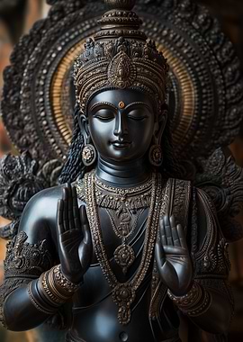 Elegant Hindu Deity Statue