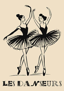 Les Danseurs: Two Ballerinas in Black