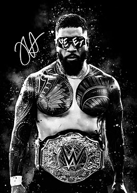 Jey Uso WWE Champion Portrait