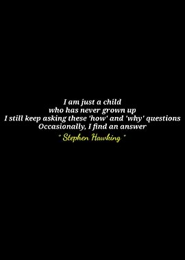 Stephen Hawking Quote on Black