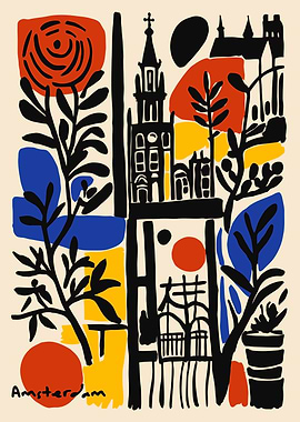 Amsterdam Cityscape Abstract Art