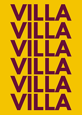 Aston Villa | VILLA Yellow & Claret | Poster