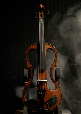 Electric Violin in Smoky Ambiance
