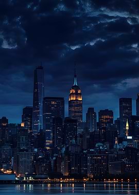 New York City Skyline at Night