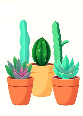 Cactus and Succulent Potted Plants