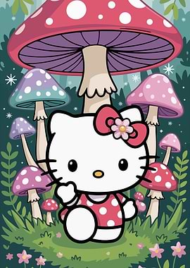 Hello Kitty Mushroom Forest