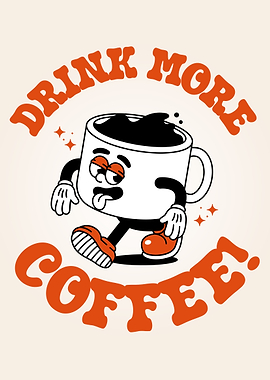 Drink More Coffee Cartoon