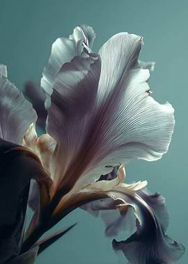 Elegant Iris Flower Close-Up