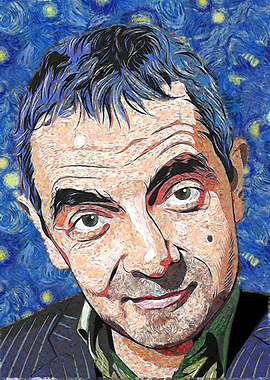 Mr. Bean Starry Night Portrait