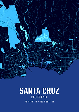 Santa Cruz Midnight City Map