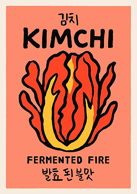 Kimchi Fermented Fire Poster