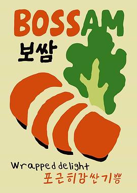 Bossam Korean Food Wall Art