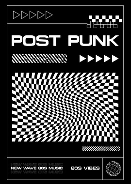 Post Punk 80s Music Poster