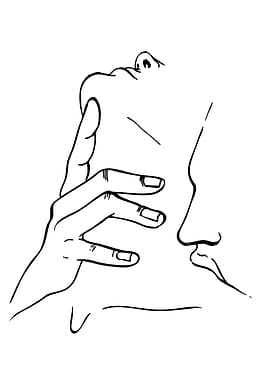Minimalist Line Art: Face and Hand