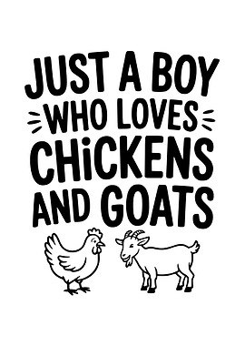 Boy who loves chickens and goats