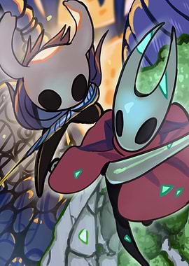 Hollow Knight characters illustration