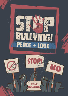 Stop Bullying Peace and Love Poster