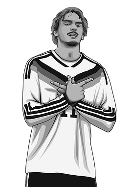 Nick Woltemade Black and White Version