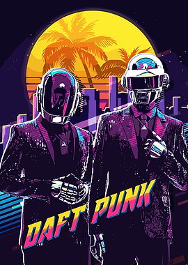 Daft Punk Retro Art