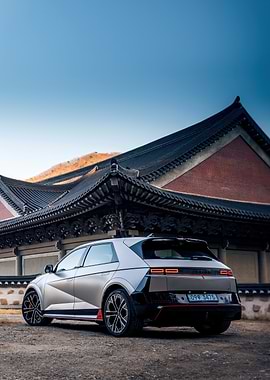 Hyundai Ioniq 5 N with Asian Architecture