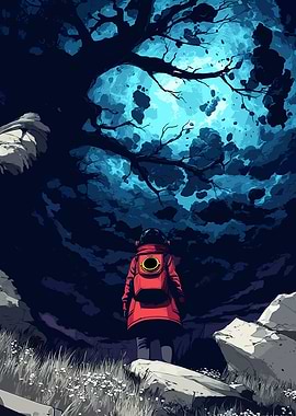 Astronaut Under a Mysterious Sky