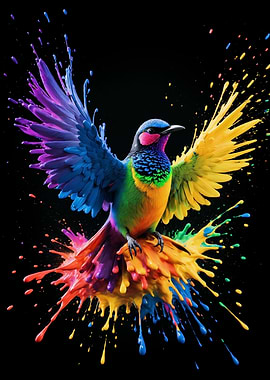 Colorsplash Rainbow Bird