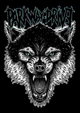 Parkway Drive Wolf Illustration