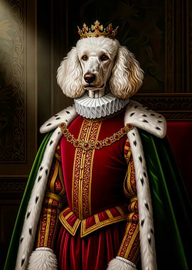 Regal Poodle Portrait