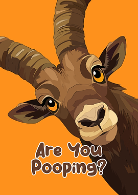 Cartoon Ibex: Are You Pooping?