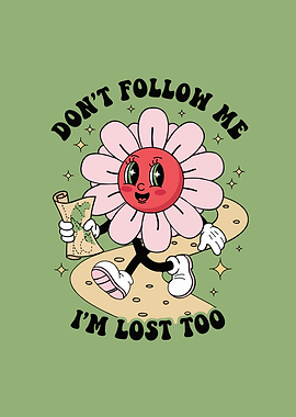 Lost Flower Cartoon Illustration