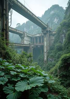 Abandoned Structure in Lush Greenery