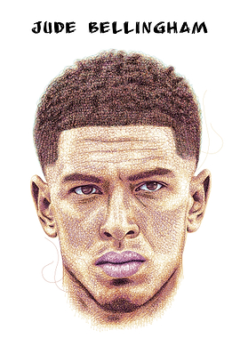 Jude Bellingham Scribble Art