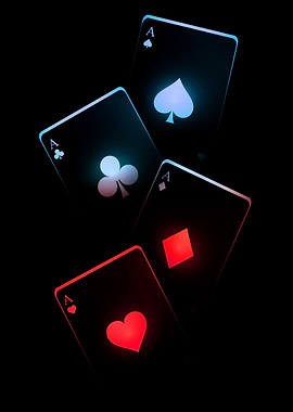 Neon Aces Playing Cards