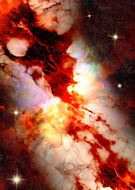 Fiery Nebula in Deep Space